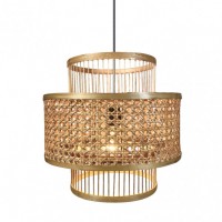 Distribuidor - Lâmpadas Diversas | Colgantes Rustica | COLGANTE BAMBU/ RATTAN 1XE27 BROMELIA REGX36X36 CM Ref: 141293602
